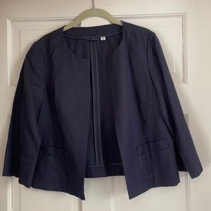 Uniqlo navy linen/cotton jacket